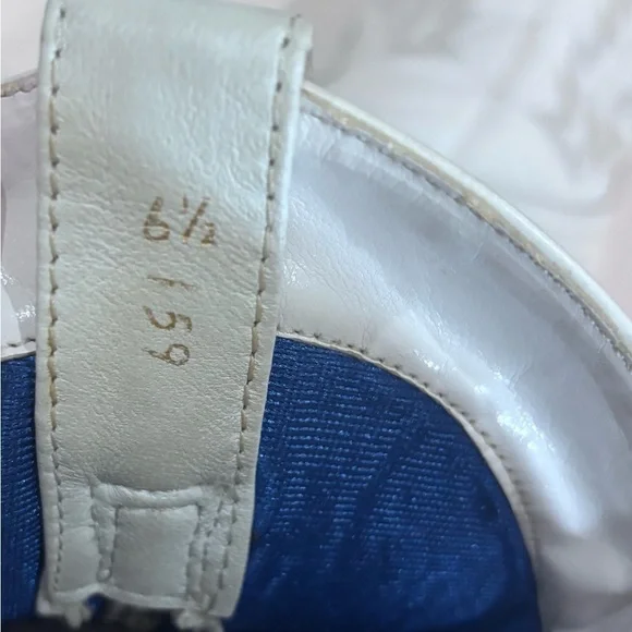 Oak Tree Farms White Leather Western Pull On Snip Toe Boots Size 6.5 - Picture 9 of 15